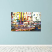 Times Square bei Twilight Leinwanddruck (Insitu (Holzboden))