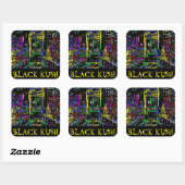 TIMES SQUARE BLACK KUSH QUADRATISCHER AUFKLEBER (Blatt)