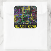 TIMES SQUARE BLACK KUSH QUADRATISCHER AUFKLEBER (Tasche)