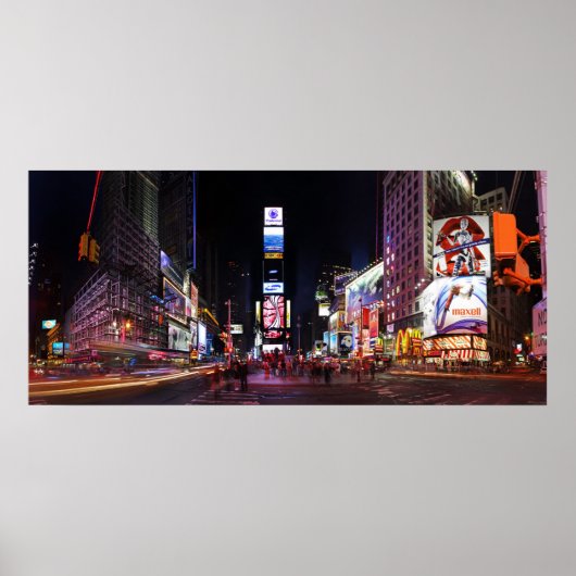 Times Square by Night Panorama Poster (Vorne)