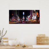 Times Square by Night Panorama Poster (Küche)