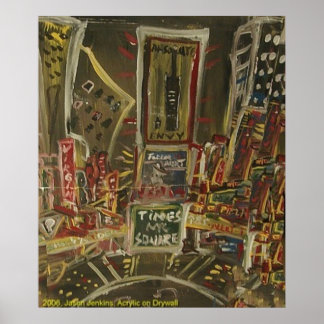 TIMES SQUARE CRACKIERT POSTER