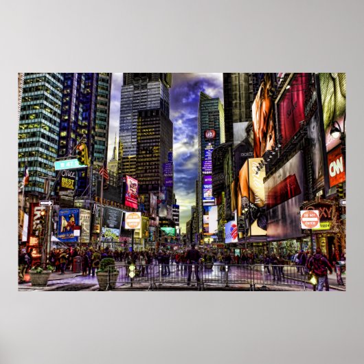 Times Square HDR-Foto Poster (Vorne)