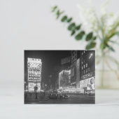 Times Square in der Nacht, 1953 Postkarte (Stehend Vorderseite)