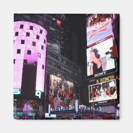 Times Square in New York City (pink) Magnet