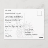 Times Square in New York City Postkarte (Rückseite)