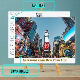 Times Square in New York City Postkarte