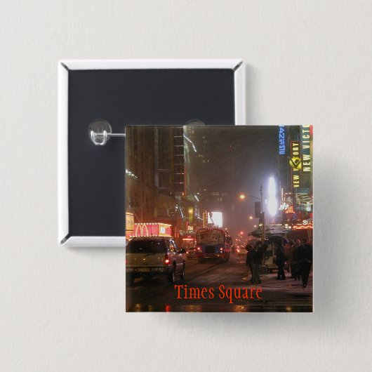Times Square-Knopf Button (Vorne & Hinten)