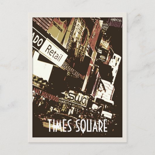Times Square Kunstpostkarten Postkarte (Vorderseite)