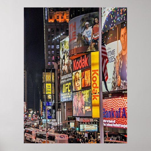 Times Square leuchtet New York City Poster (Vorne)
