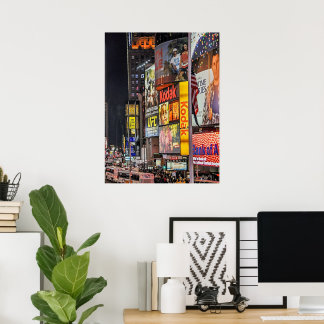 Times Square leuchtet New York City Poster