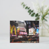 Times Square nach Nachtpostkarte Postkarte (Stehend Vorderseite)