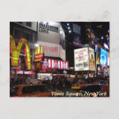 Times Square nach Nachtpostkarte Postkarte (Vorderseite)