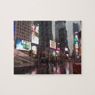 Times Square New York City NYC Neon Signs Foto Puzzle