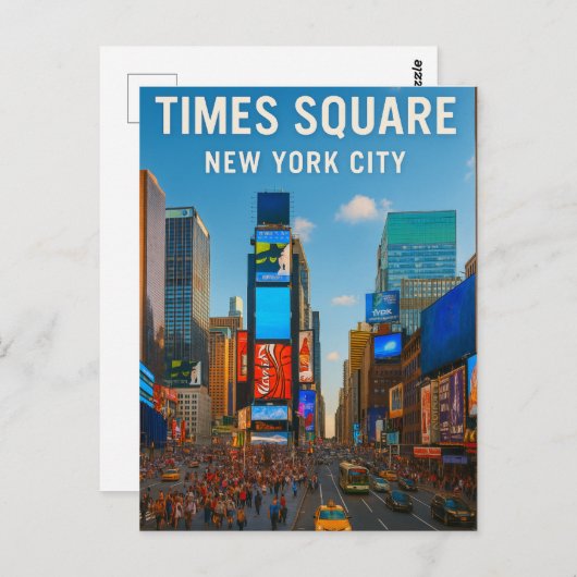 Times Square – New York City Postkarte (Vorne/Hinten)