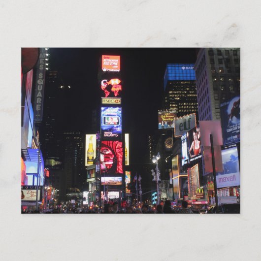 Times Square New York City Postkarte (Vorderseite)