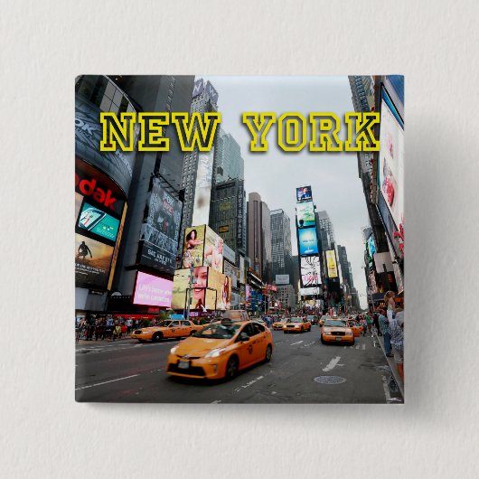 Times Square New York City USA Button (Vorderseite)