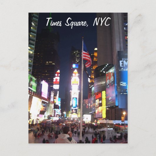 "Times Square, New York City, USA" CricketDiane A Postkarte (Vorderseite)
