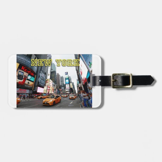 Times Square New York City USA Gepäckanhänger (Vorderseite horizontal)