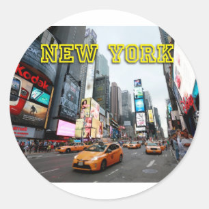 Times Square New York City USA Runder Aufkleber