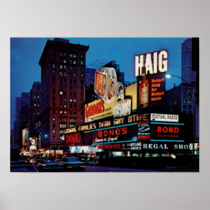 Times Square, New York City Vintag Poster