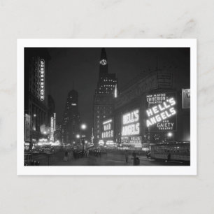 Times Square, New York City, Vintage 1930 Inspirie Postkarte