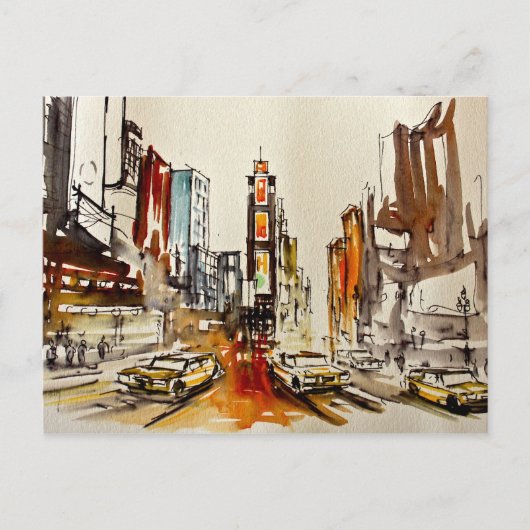 Times Square New York Postcard Postkarte (Vorderseite)