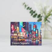 Times Square New York Postkarte (Stehend Vorderseite)