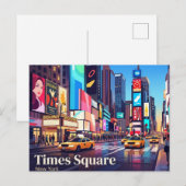 Times Square New York Postkarte (Vorne/Hinten)