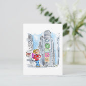 Times Square, New York Postkarte (Stehend Vorderseite)