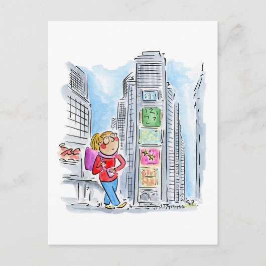 Times Square, New York Postkarte (Vorderseite)