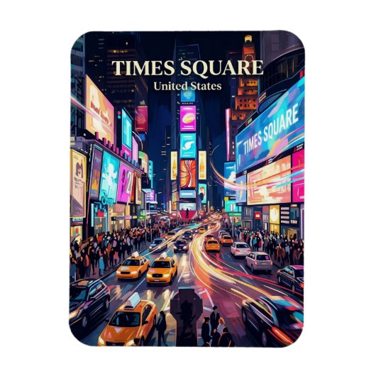 Times Square New York State Magnet (Vertikal)