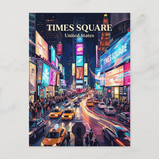 Times Square New York State Postkarte (Vorderseite)