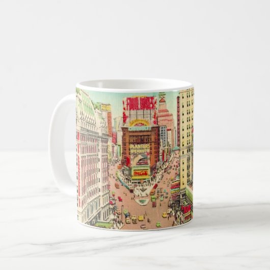 Times Square NYC Kaffeetasse (Vorderseite Links)