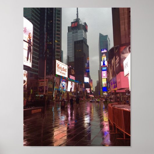 Times Square NYC New York City Rainy Day Poster (Vorne)