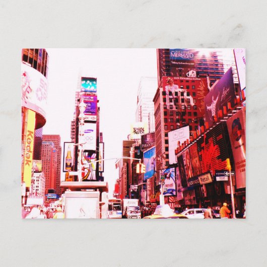 Times Square NYC Postkarte (Vorderseite)