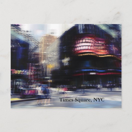 Times Square, NYC Postkarte (Vorderseite)