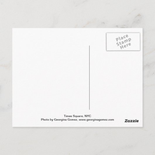 Times Square, NYC Postkarte (Rückseite)