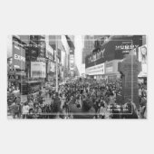 Times Square NYC Rechteckiger Aufkleber (Vorderseite)
