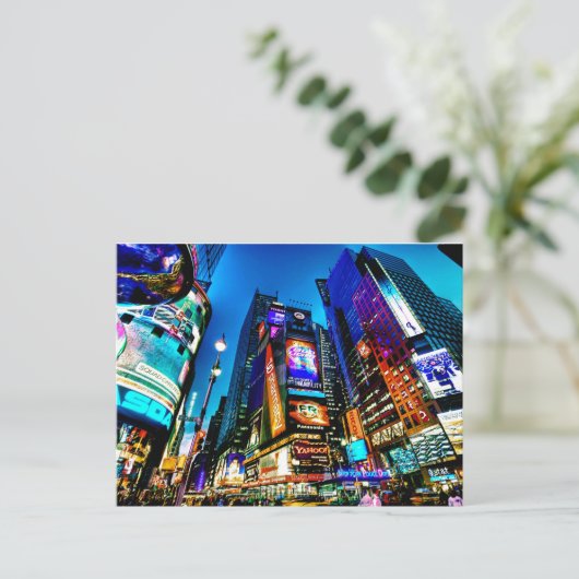 Times Square Post Card Postkarte (Stehend Vorderseite)