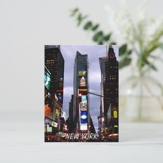 Times Square Postcard New York Souvenir Card Postkarte (Stehend Vorderseite)