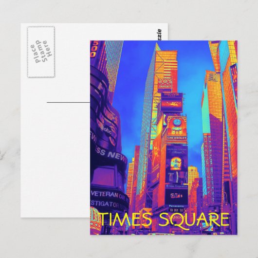 TIMES SQUARE Postkarte (Vorne/Hinten)