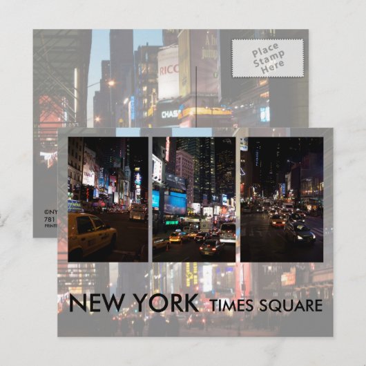 Times Square Postkarte (Vorne/Hinten)