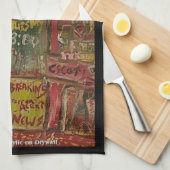 TIMES SQUARE RED HANDTUCH (Viertel Falte)