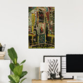TIMES SQUARE RED WEIN POSTER (Heimbüro)