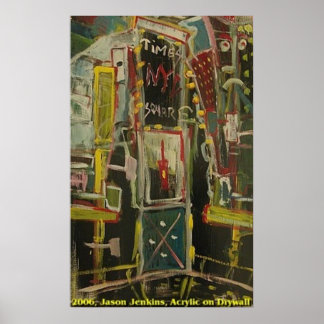 TIMES SQUARE RED WEIN POSTER