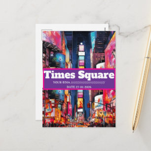 Times Square Reise-Postkarte, Times Square Postkar Feiertagspostkarte