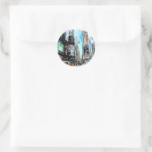 Times Square Runder Aufkleber (Tasche)