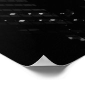 Times Square Straßenschilder in Schwarz-Weiß Poster (Ecke)