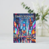 Times Square USA Postkarte (Stehend Vorderseite)